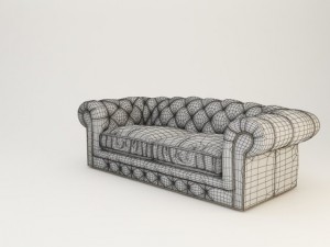 leather sofa Model 3D