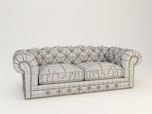 leather sofa Model 3D