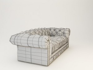 leather sofa Model 3D