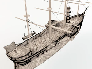 navio a vapor grande oeste Modelo 3D