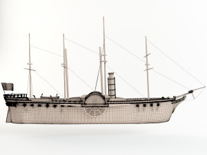 steamer great western Modelo 3D