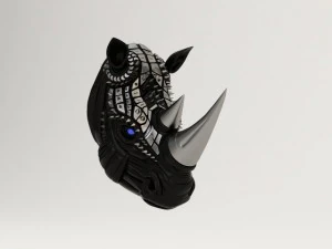 testa di rinoceronte Modello 3D