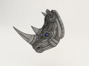 testa di rinoceronte Modello 3D