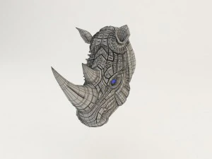 testa di rinoceronte Modello 3D