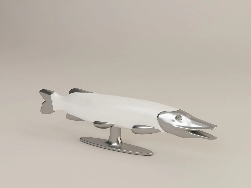 fish the pike 3D Model .c4d .max .obj .3ds .fbx .stl .blend 