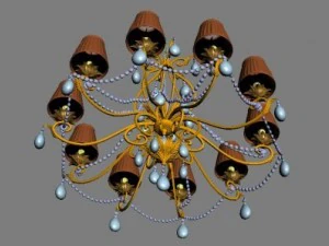 chandelier in classic style 3D Model