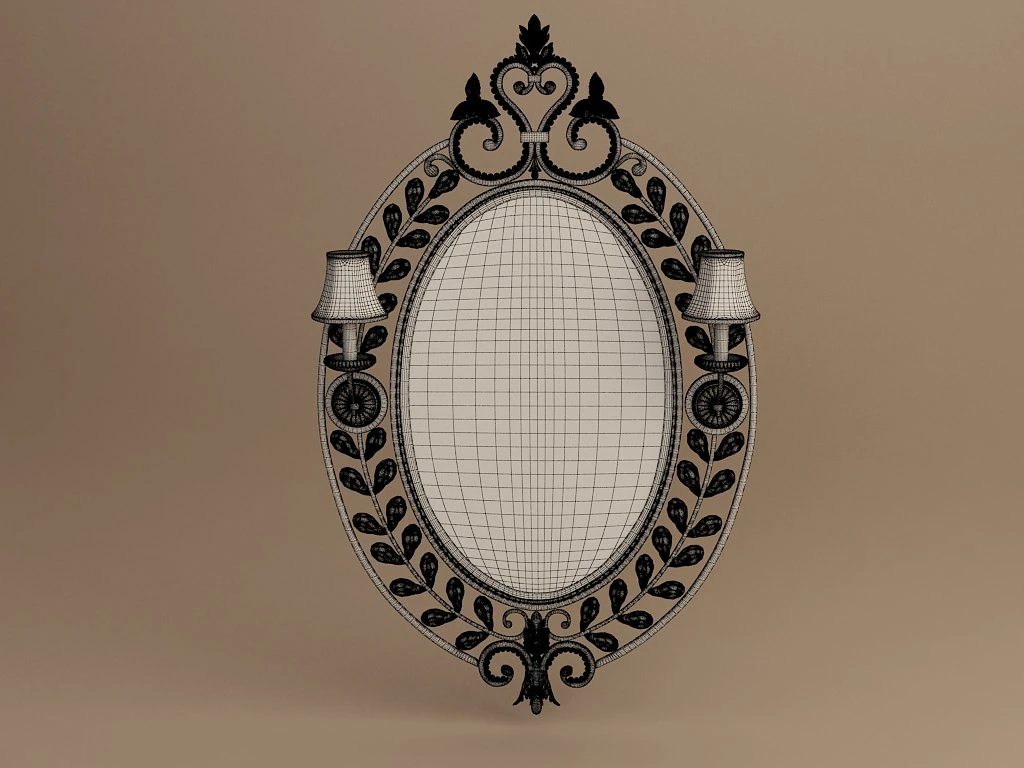 mirror light 3D Model .c4d .max .obj .3ds .fbx .stl .blend 