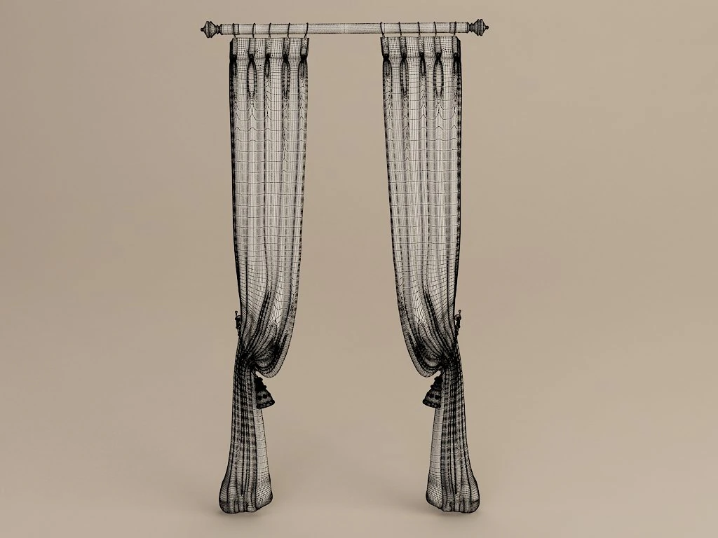 curtains 3D Model .c4d .max .obj .3ds .fbx .stl .blend 