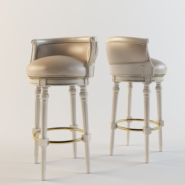 bar stool angelo cappellini 2571 3D Model .c4d .max .obj .3ds .fbx .stl .blend 