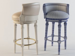 bar stool angelo cappellini 2571 3D Model