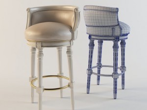bar stool angelo cappellini 2571 3D Model