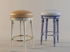 bar stool angelo cappellini 2570 3D Model