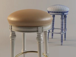 bar stool angelo cappellini 2570 3D Model