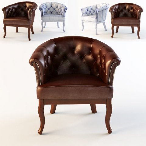armchair Model 3D .c4d .max .obj .3ds .fbx .stl .blend