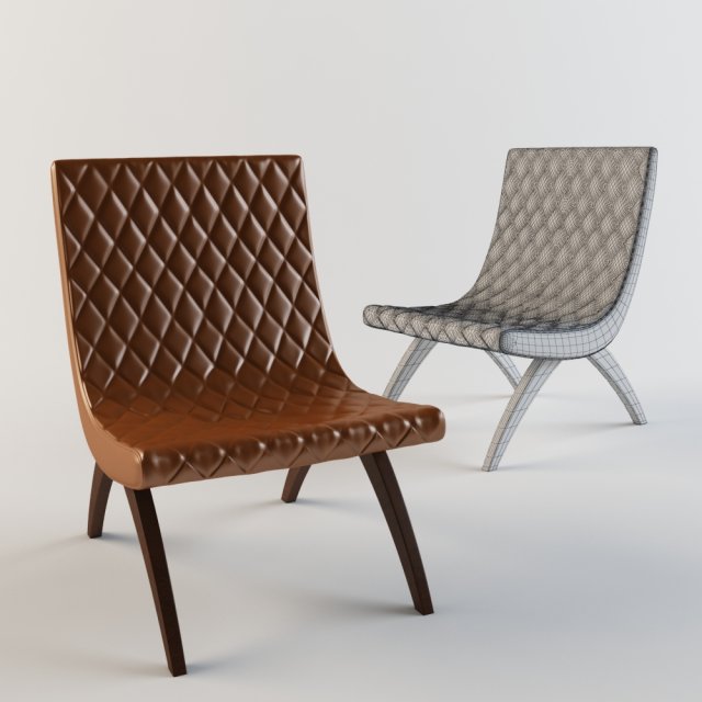 lounge chair 3D 模型 .c4d .max .obj .3ds .fbx .stl .blend 