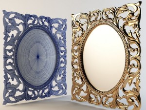 19th century italian style mirror Modello 3D