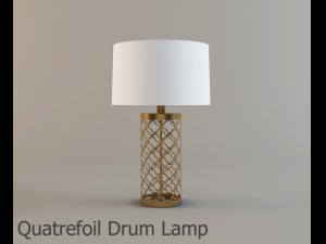 quatrefoil drum lamp Modèle 3D