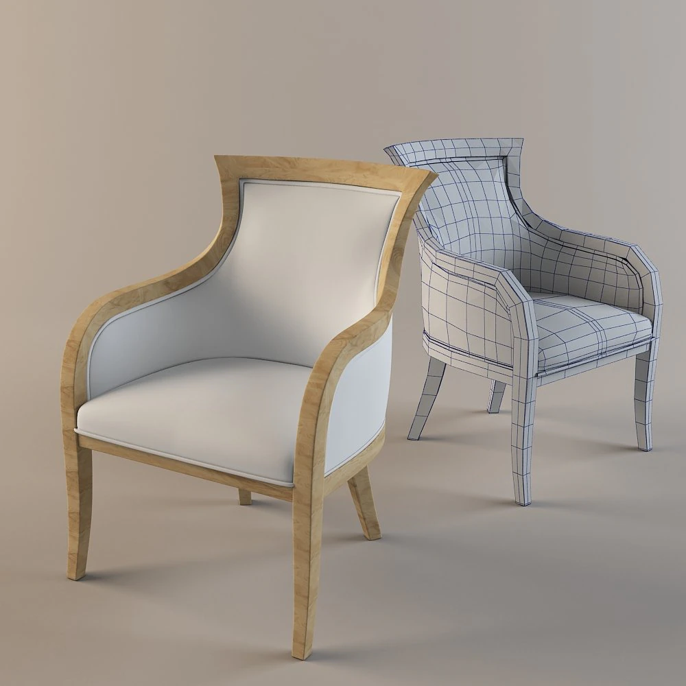 fotel Model 3D .c4d .max .obj .3ds .fbx .stl .blend 