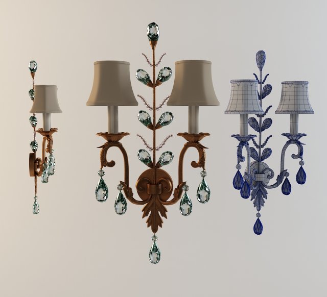 fine art lamps sconce 142550st 3Dモデル .c4d .max .obj .3ds .fbx .stl .blend