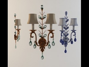 fine art lamps sconce 142550st Modèle 3D