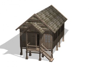 makassar bugis traditional house Modèle 3D