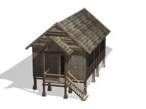 makassar bugis traditional house 3D Model