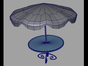 beach table and chair 3D Модель