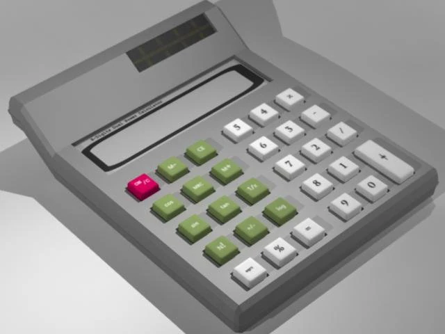 calculator 3D Model .c4d .max .obj .3ds .fbx .stl .blend 