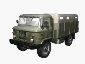 russian transport truck gaz66 3D Model