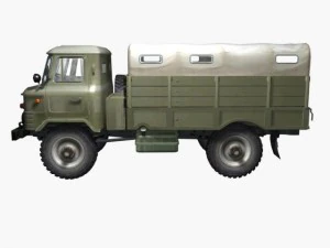 russian transport truck gaz66 3D Model