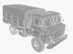 russian transport truck gaz66 Modelo 3D