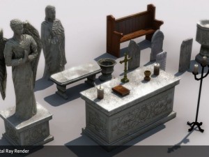 gothic environment assets 3Dモデル