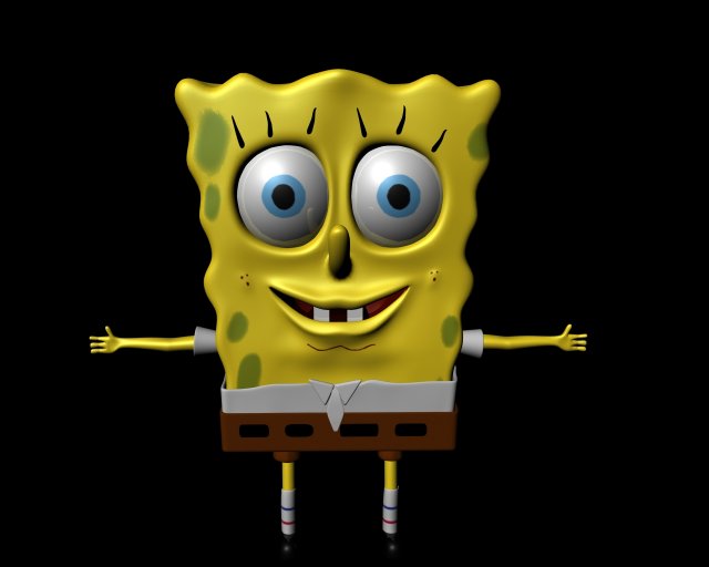 sponge bob 3D 模型 .c4d .max .obj .3ds .fbx .stl .blend 