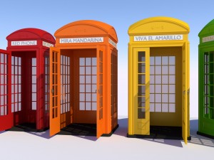 5x classic british phone both different shapes Modelo 3D