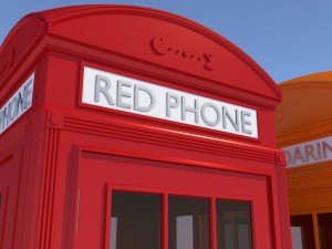 5x classic british phone both different shapes Modelo 3D