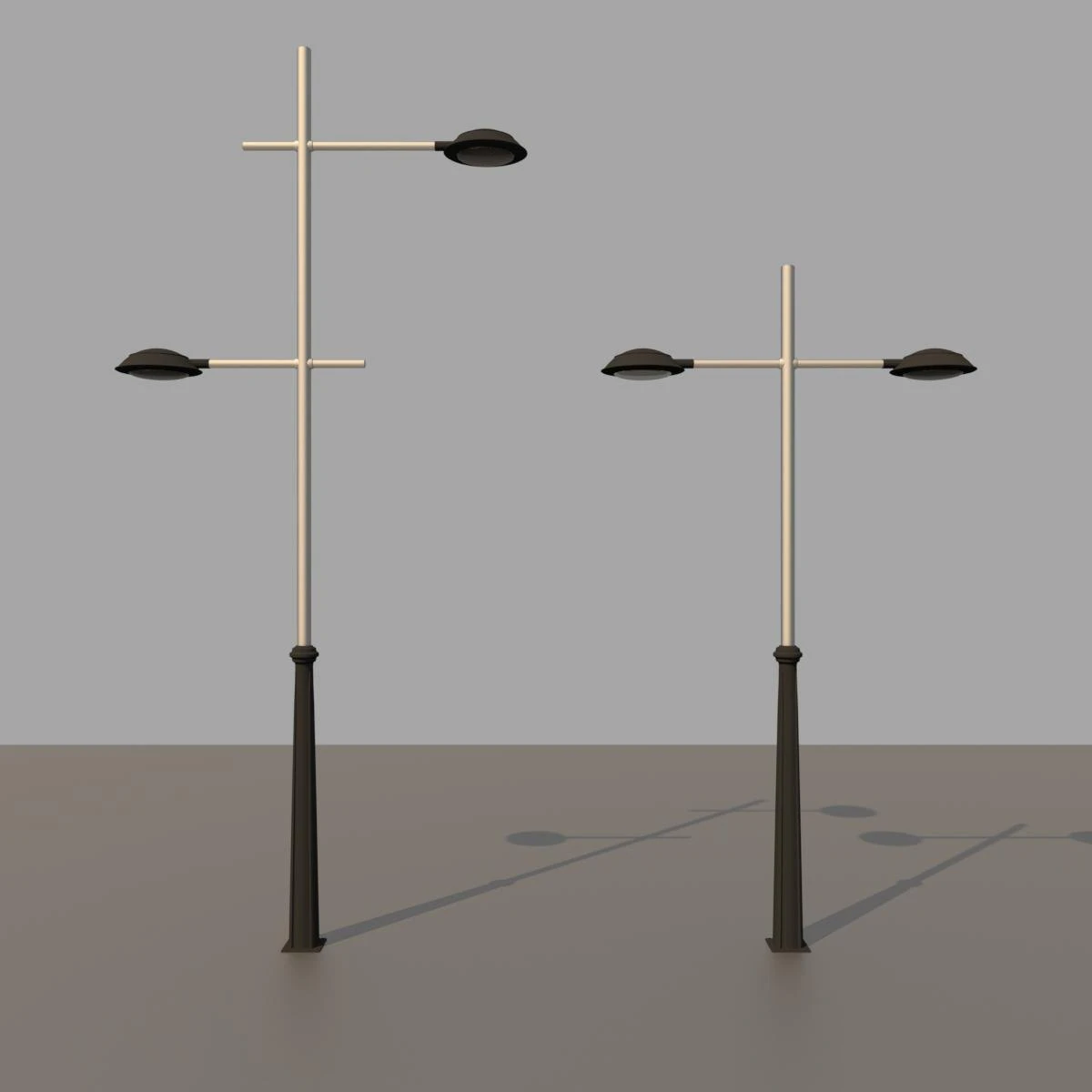 2x modern street lights 3D Model .c4d .max .obj .3ds .fbx .stl .blend