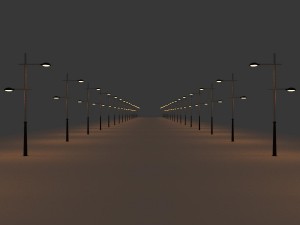 2x modern street lights 3D मॉडल