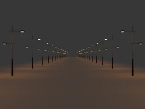 2x modern street lights 3D Model