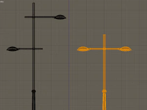 2x modern street lights 3D Model