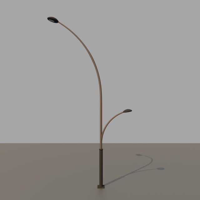 street lamp curved modern design 3D 모델 .c4d .max .obj .3ds .fbx .stl .blend 