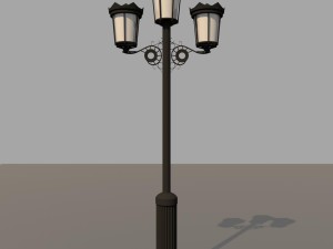 5x classical street lights Modello 3D