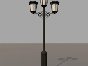 5x classical street lights 3D Model