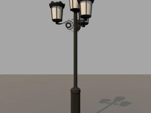 5x classical street lights 3D Model