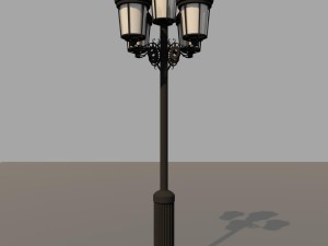 5x classical street lights Modello 3D