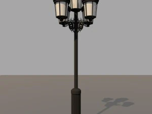 5x classical street lights 3D Model
