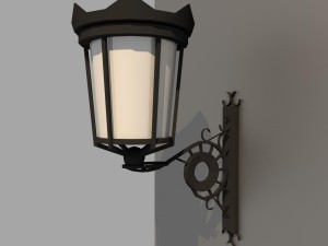 5x classical street lights Modello 3D
