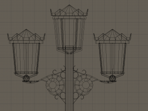 5x classical street lights Modello 3D