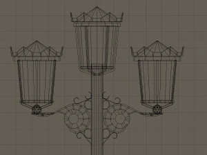 5x classical street lights 3D Model