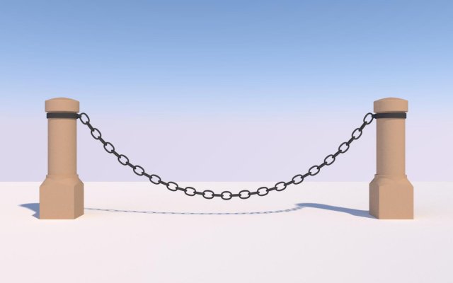 monument street chains 3D Модель .c4d .max .obj .3ds .fbx .stl .blend 