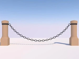 пам'ятник вуличних ланцюгів 3D Модель